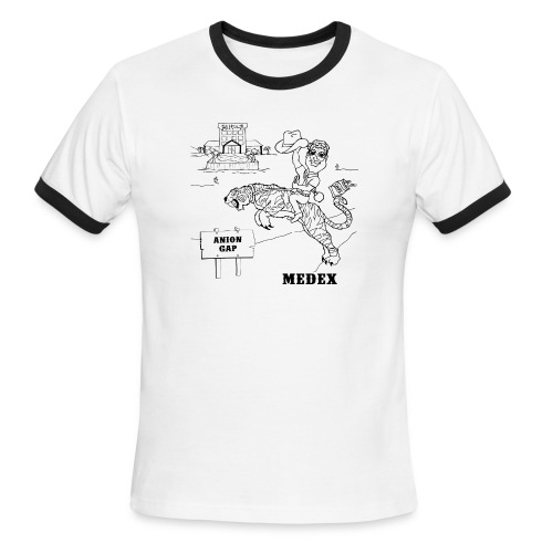 MEDEX anion gap in black print - Men's Ringer T-Shirt