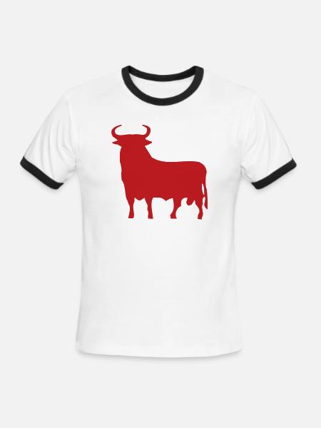 Spanish Bull - Men's Ringer T-Shirt - white/black