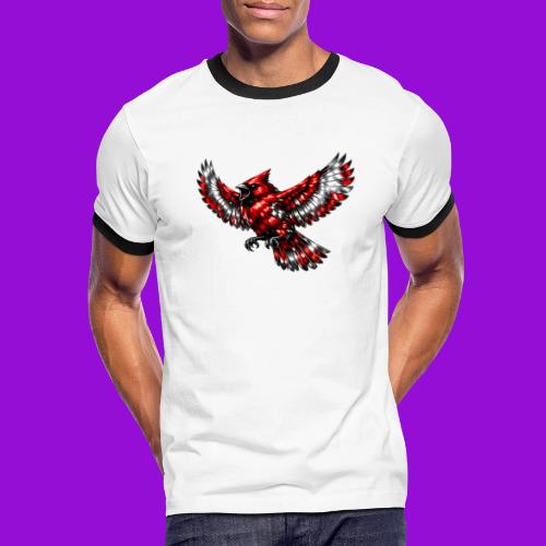 Silver Cardinal in Flight - Men's Ringer T-Shirt