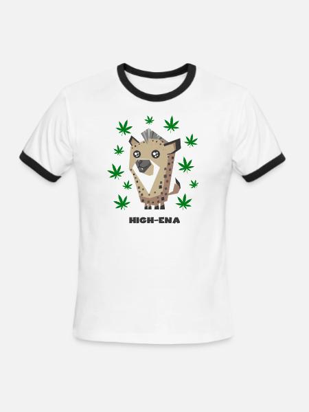 High Ena - Men's Ringer T-Shirt - white/black