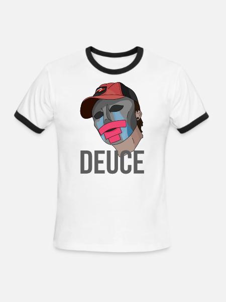 Deuce undead - Men's Ringer T-Shirt - white/black