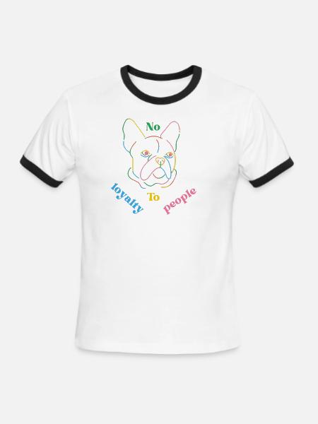 No loyalty to people - Men's Ringer T-Shirt - white/black