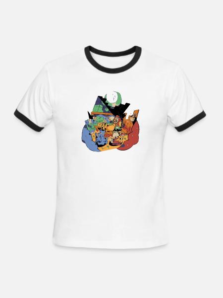 Kabuki Cats - Men's Ringer T-Shirt - white/black