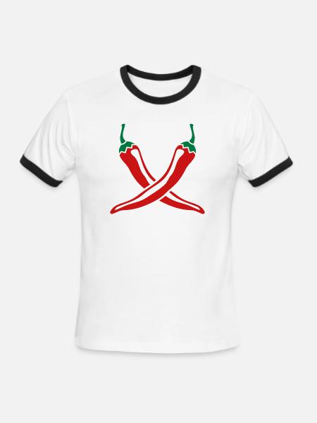 Chillies - Men's Ringer T-Shirt - white/black