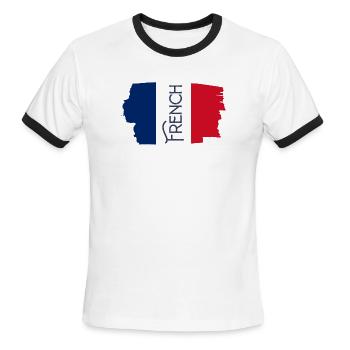 T shirt screen printing with a brush design new - Men's Ringer T-Shirt - white/black - Front - Jackson (183cm)