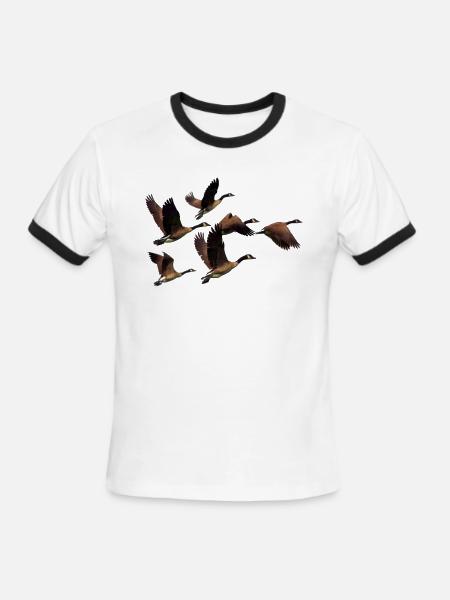 goose - Men's Ringer T-Shirt - white/black