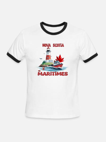 Nova Scotia - Men's Ringer T-Shirt - white/black