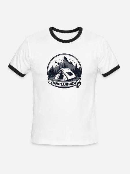 Unplugged - Men's Ringer T-Shirt - white/black