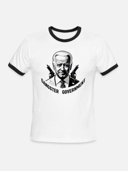 The Gangster Government - Men's Ringer T-Shirt - white/black