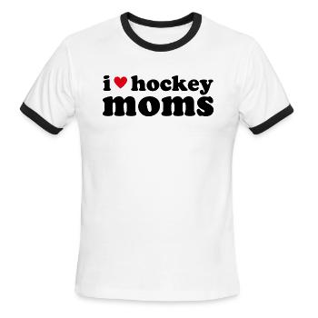 I Heart Hockey Moms - Men's Ringer T-Shirt - white/black - Front - Jackson (183cm)