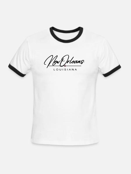 New Orleans Louisiana Jazz - Men's Ringer T-Shirt - white/black