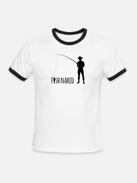 Fish Naked - Men's Ringer T-Shirt - white/black