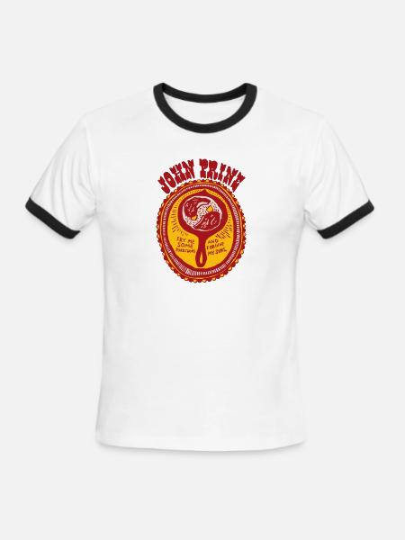 john prine - Men's Ringer T-Shirt - white/black