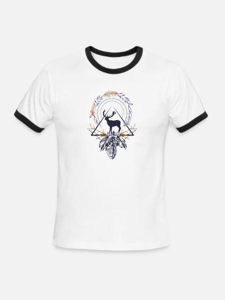 Beautiful Boho Design - Men's Ringer T-Shirt - white/black