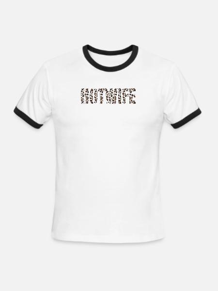 Hotwife Leopard - Men's Ringer T-Shirt - white/black