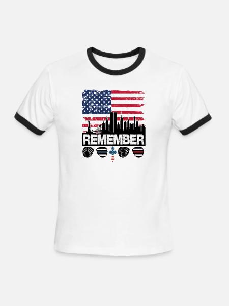 911 Anniversary - Men's Ringer T-Shirt - white/black