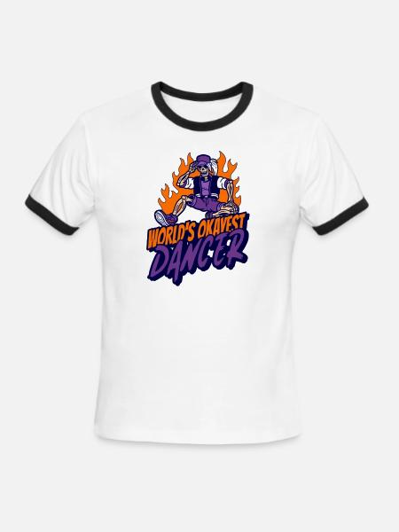 Worlds Okayest Dancer - Men's Ringer T-Shirt - white/black