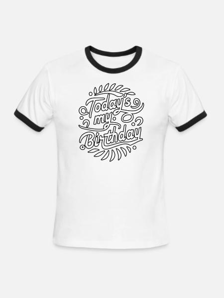 birthday babe shirt - Men's Ringer T-Shirt - white/black