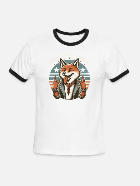 For Fox Sake - Men's Ringer T-Shirt - white/black