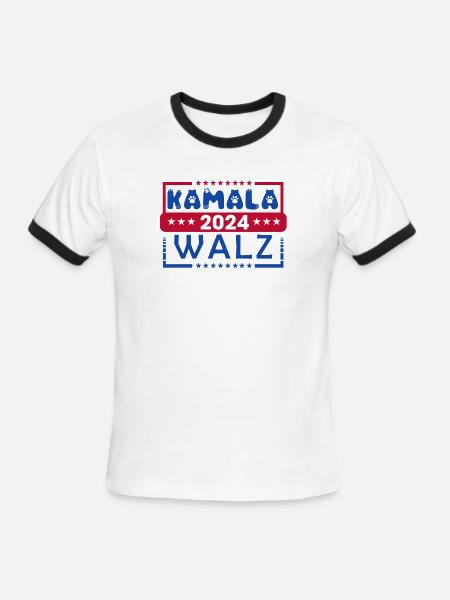 Kamala Waltz - Men's Ringer T-Shirt - white/black