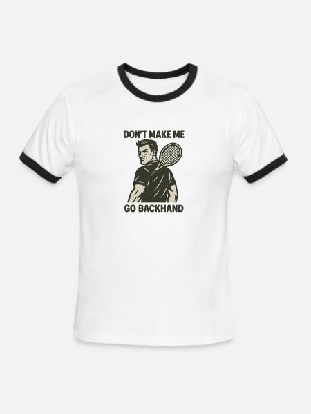 Ne me faites pas reculer - T-shirt à bandes contrastées pour hommes   - blanc/noir