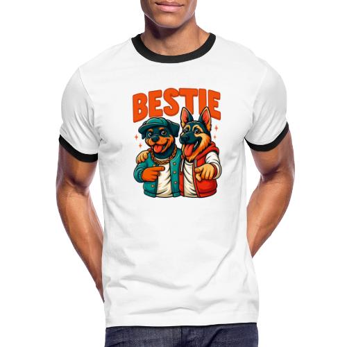 Hip Hop Dog Besties Shirt for Friends & Pet Lovers - Men's Ringer T-Shirt