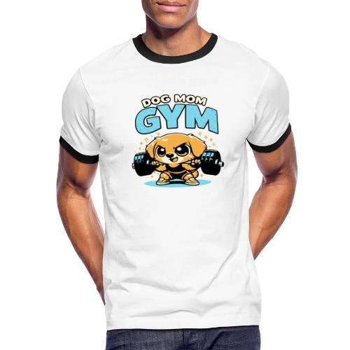 Chibi Dog Gym Workout - Men's Ringer T-Shirt