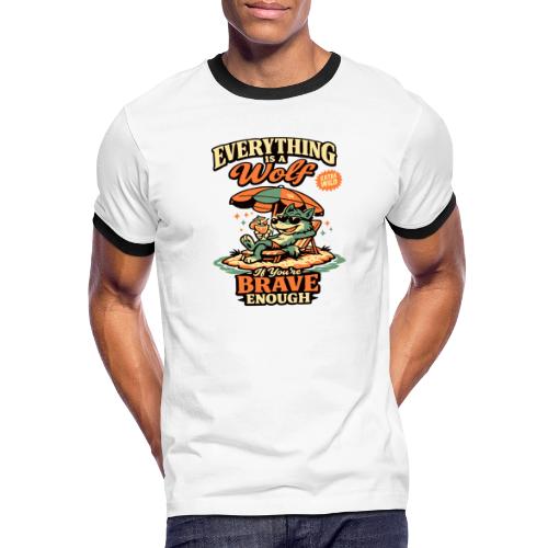 Everything Is A Wolf – Retro Chill - Men's Ringer T-Shirt