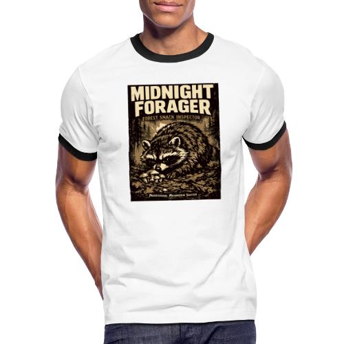 Midnight Forager Raccoon Mushroom Hunter - Men's Ringer T-Shirt