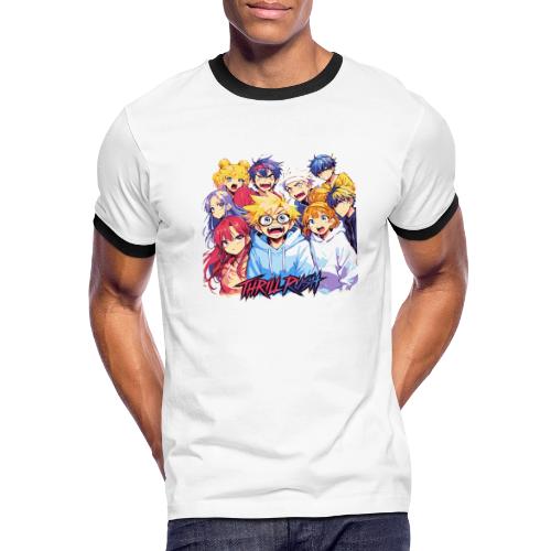 Thrill Rush Anime Squad Streetwear - Men's Ringer T-Shirt