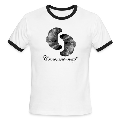 croissant3 black - Men's Ringer T-Shirt