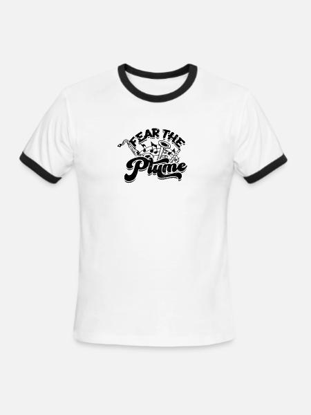 Fear the plume - orchestre - T-shirt à bandes contrastées pour hommes   - blanc/noir