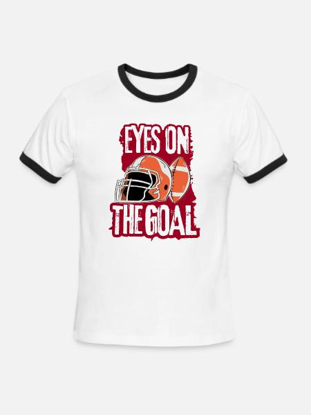 American Football T-Shirt - Men's Ringer T-Shirt - white/black