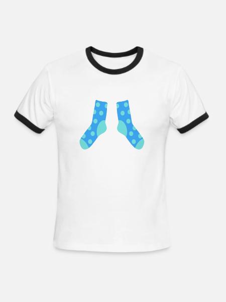 Socks - Men's Ringer T-Shirt - white/black