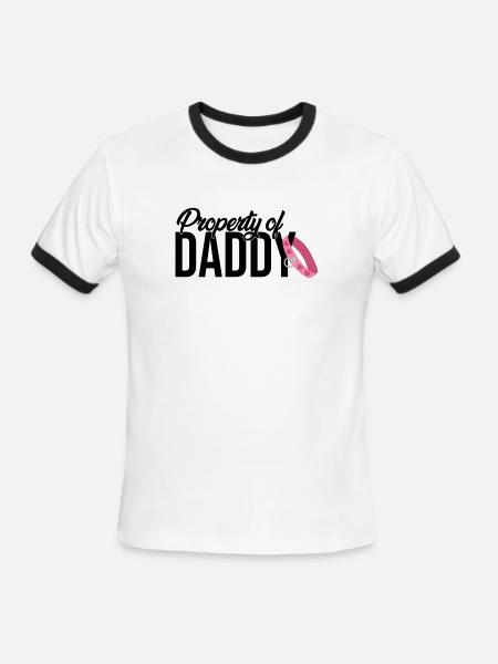 Property of Daddy - Men's Ringer T-Shirt - white/black
