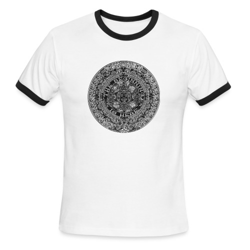 Mayan Calendar white - Men's Ringer T-Shirt