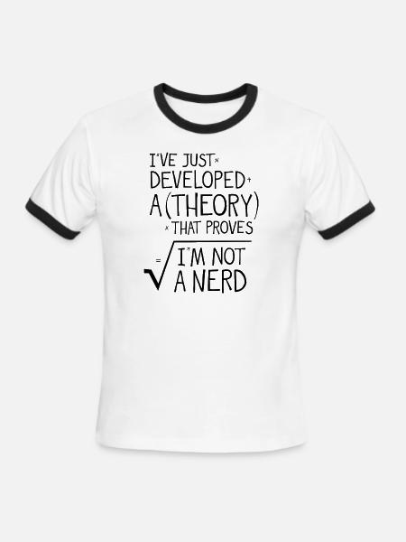 I've Just Developed A Theory - Men's Ringer T-Shirt - white/black