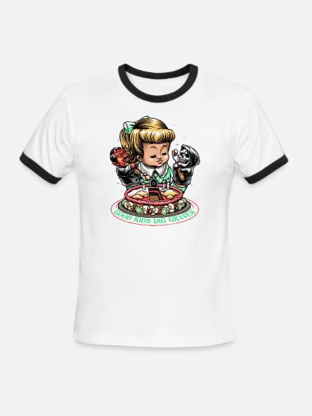 Good Kids Dig Graves - Men's Ringer T-Shirt - white/black