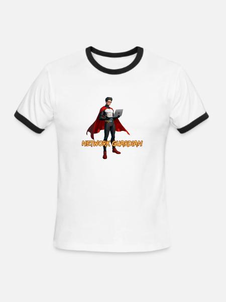 Network Guardian - Men's Ringer T-Shirt - white/black
