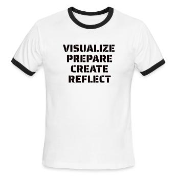 Artist Quote - Men's Ringer T-Shirt - white/black - Front - Jackson (183cm)