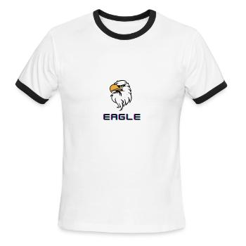 eagle - Men's Ringer T-Shirt - white/black - Front - Jackson (183cm)