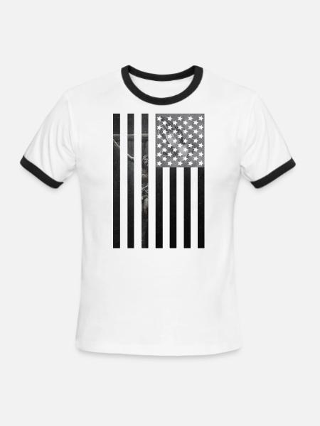In God We Trust - Men's Ringer T-Shirt - white/black