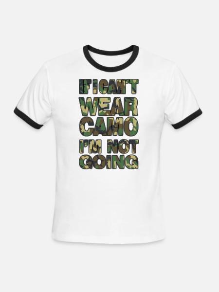 camo - Men's Ringer T-Shirt - white/black