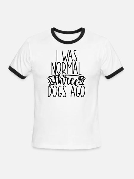Normal Three Dogs - Men's Ringer T-Shirt - white/black