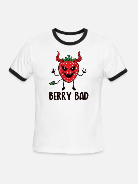 Berry Bad - Men's Ringer T-Shirt - white/black
