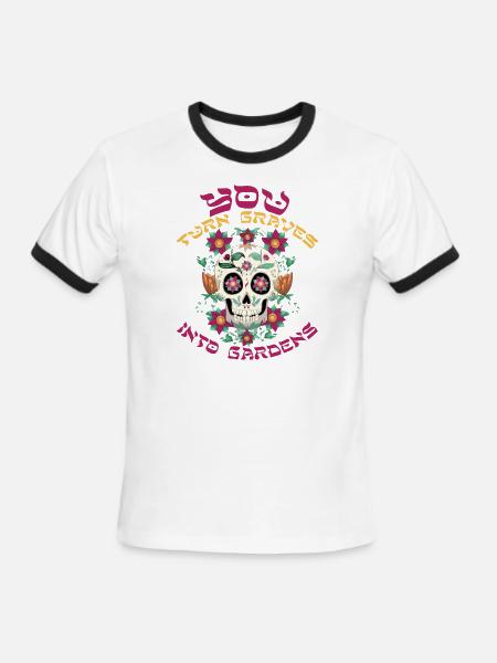 Graves Into Gardens - Men's Ringer T-Shirt - white/black