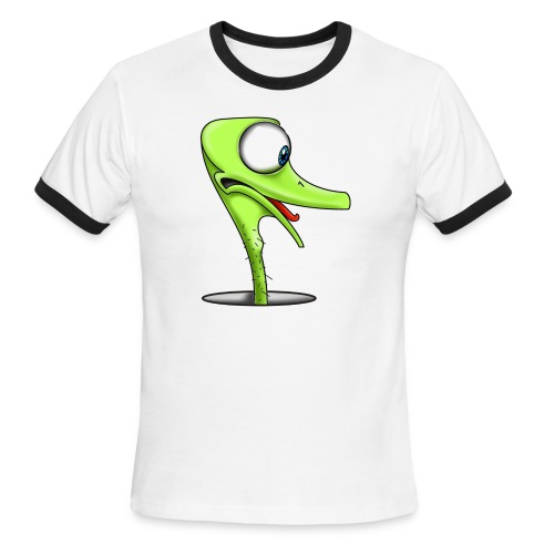 Funny Green Ostrich - Men's Ringer T-Shirt