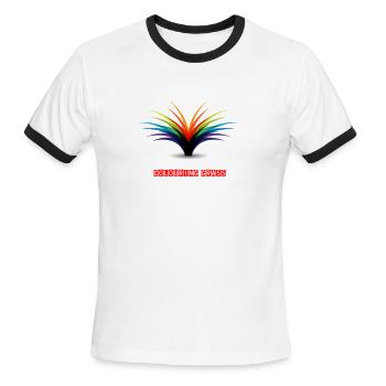 colouring grass design - Men's Ringer T-Shirt - white/black - Front - Jackson (183cm)