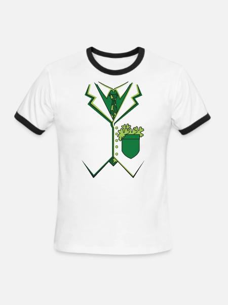 Irish Tuxedo Suit T-Shirt - Men's Ringer T-Shirt - white/black