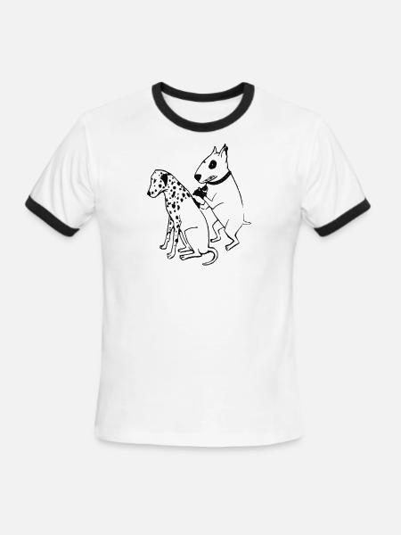 DALMATIAN DOG, TATTOO - Men's Ringer T-Shirt - white/black